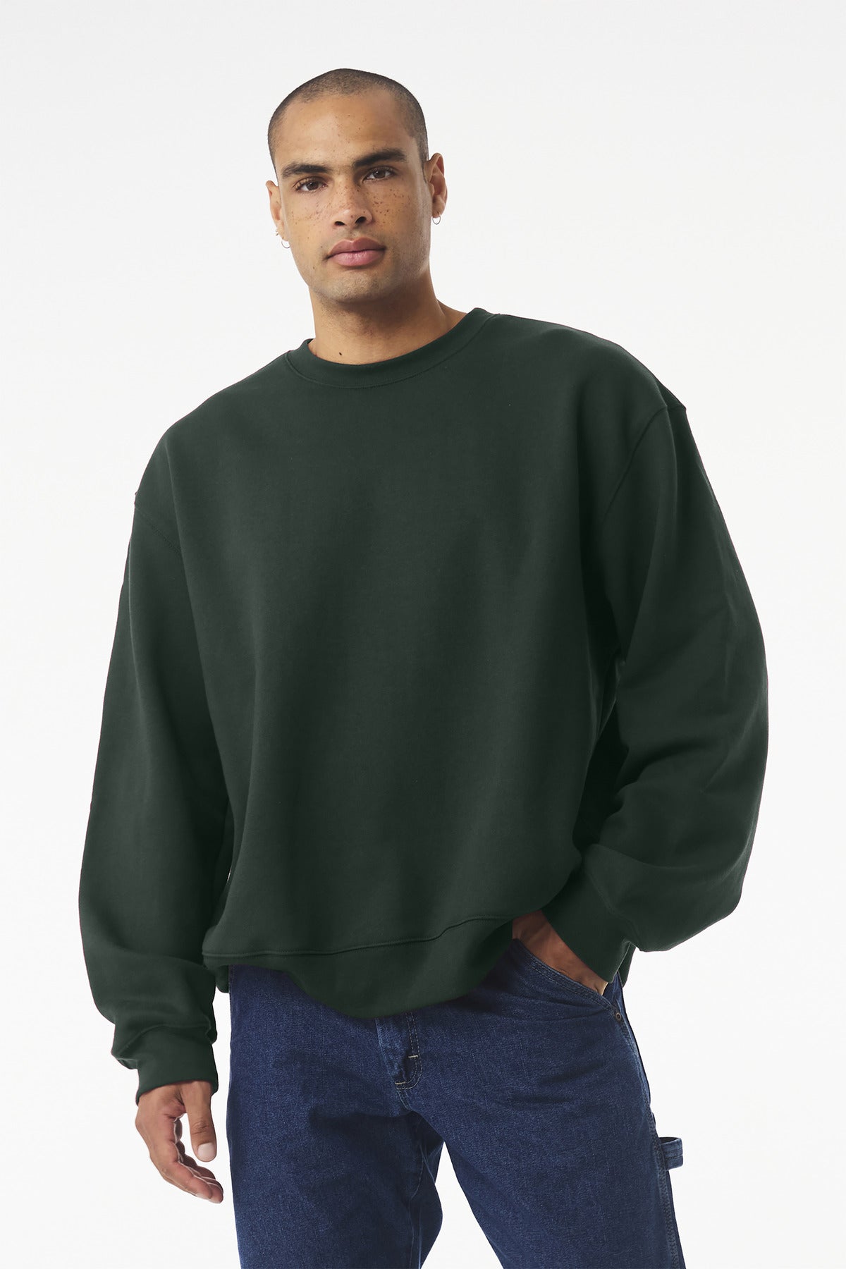 BELLA+CANVAS Unisex 10-Ounce Heavyweight Crewneck Sweatshirt BC4711 - EMBROIDERED