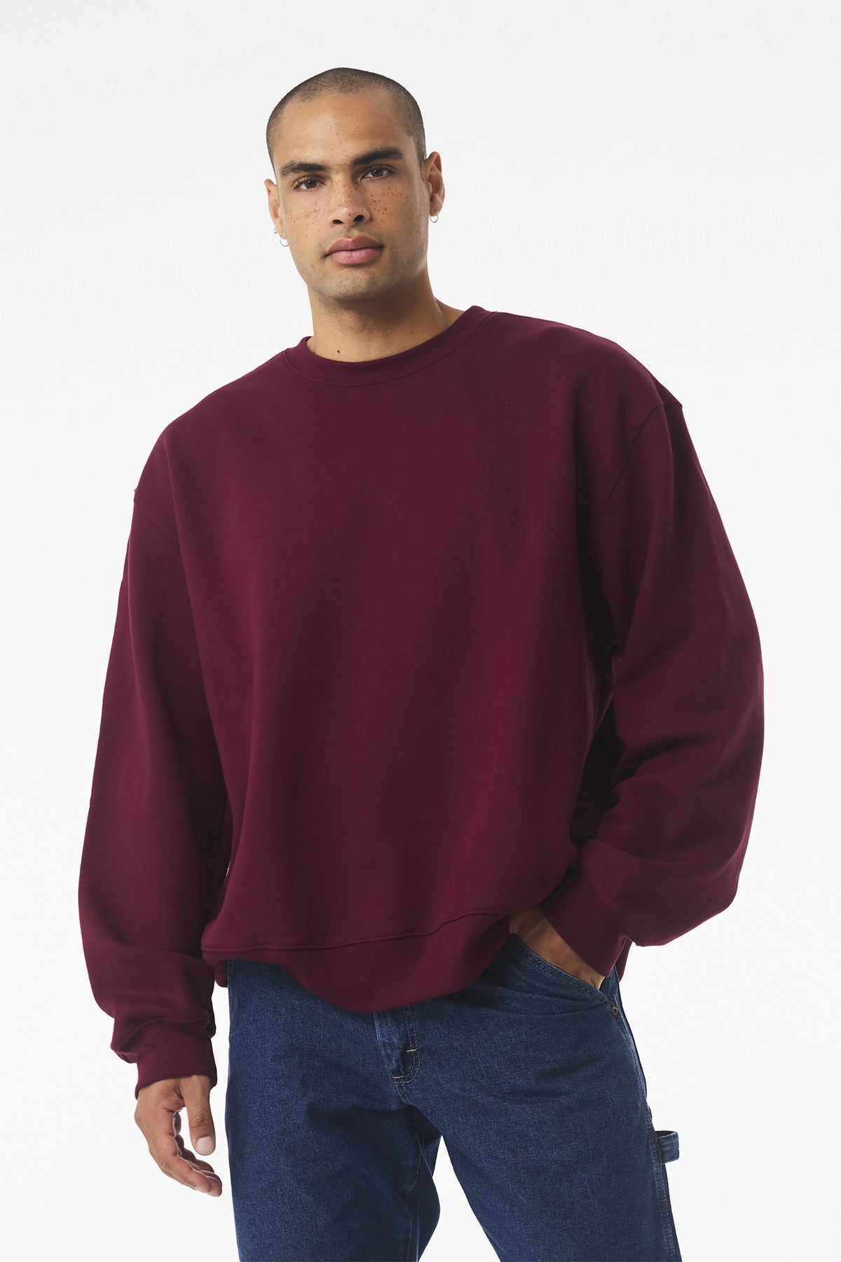 BELLA+CANVAS Unisex 10-Ounce Heavyweight Crewneck Sweatshirt BC4711 - EMBROIDERED