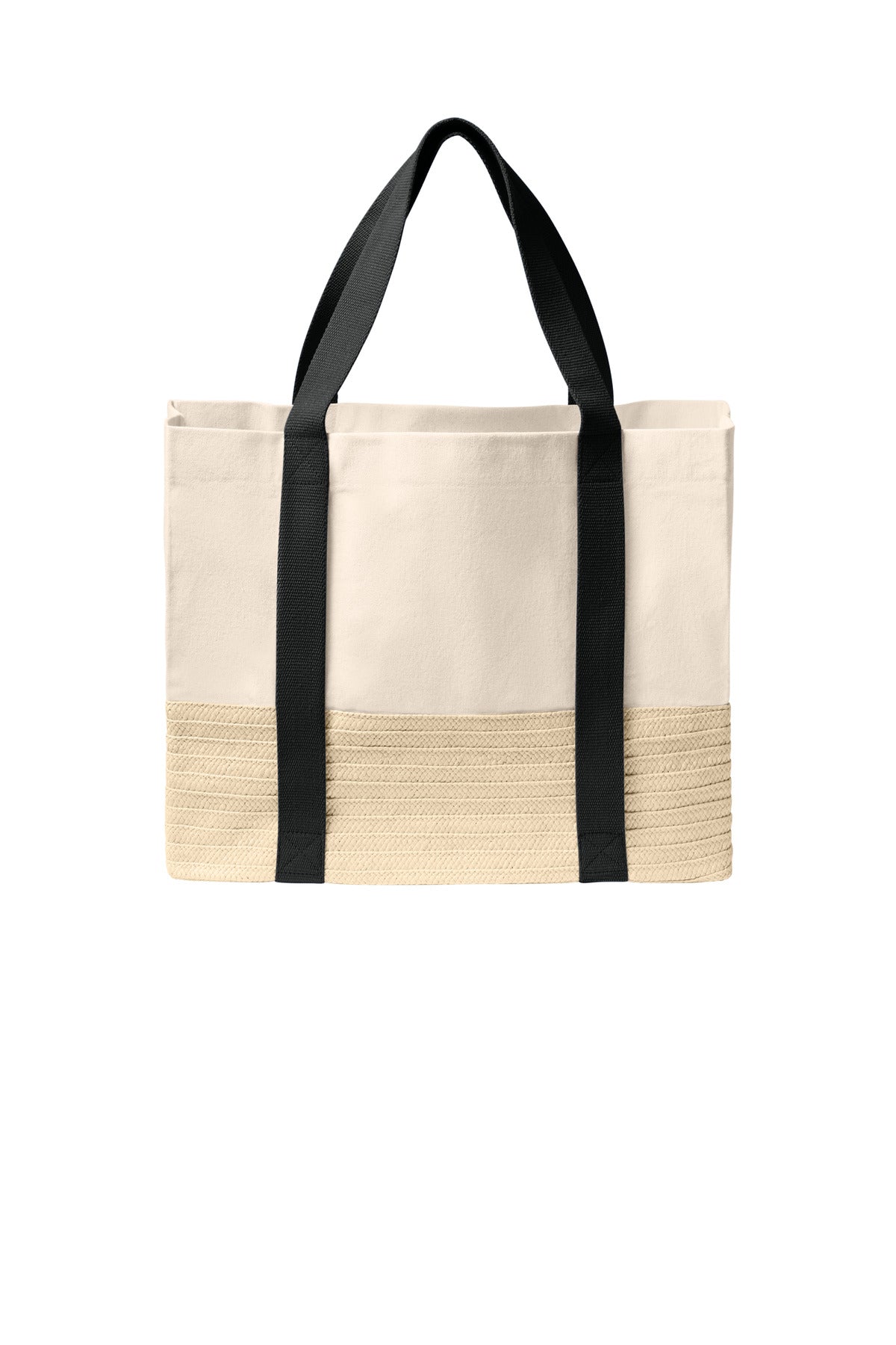 Port Authority Straw Market Tote BG450 - EMBROIDERED