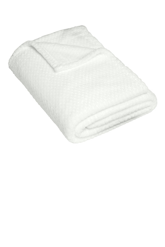 Port Authority  Plush Texture Blanket. BP35 - EMBROIDERED