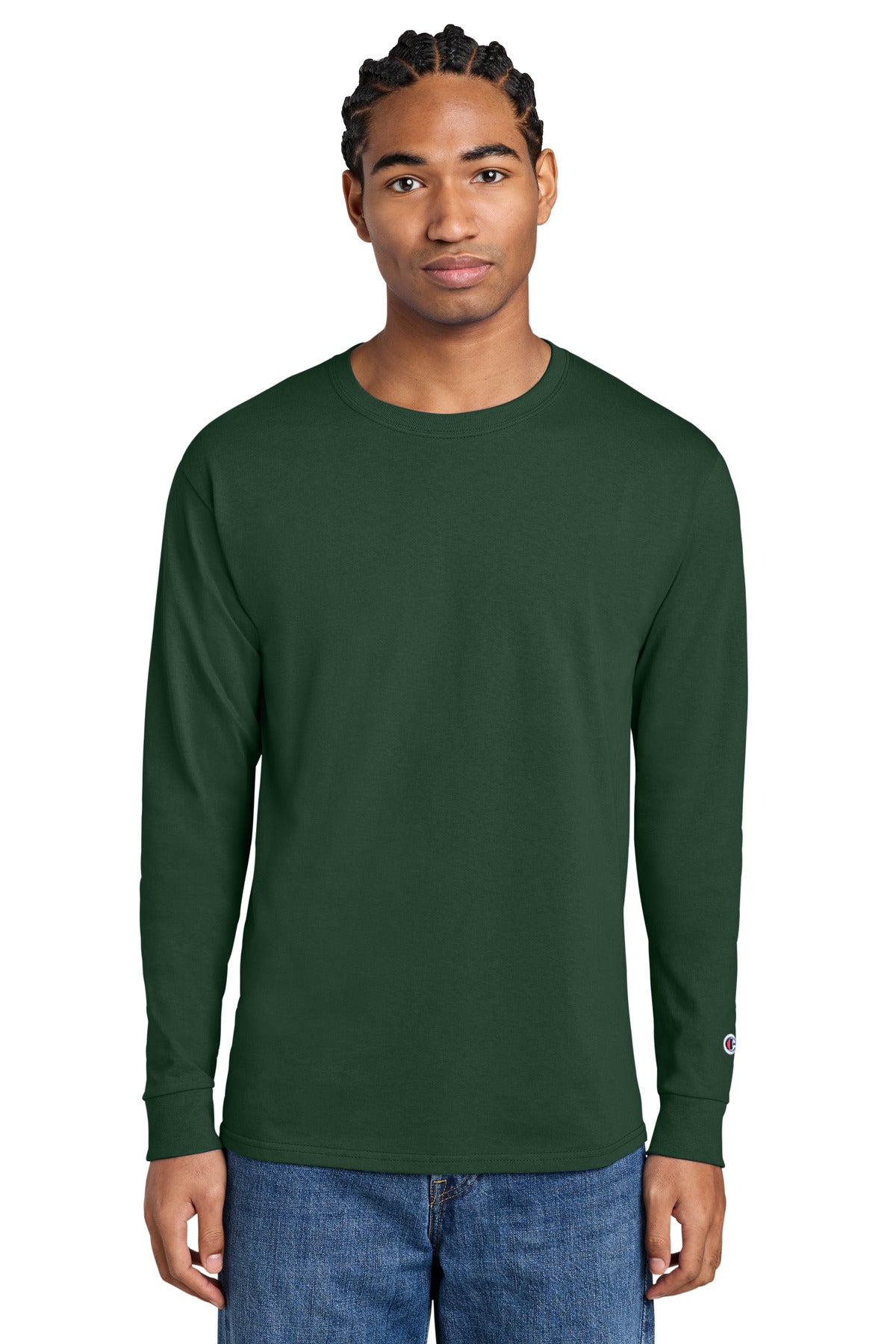 Champion Jersey Long Sleeve Tee CC8C - EMBROIDERED
