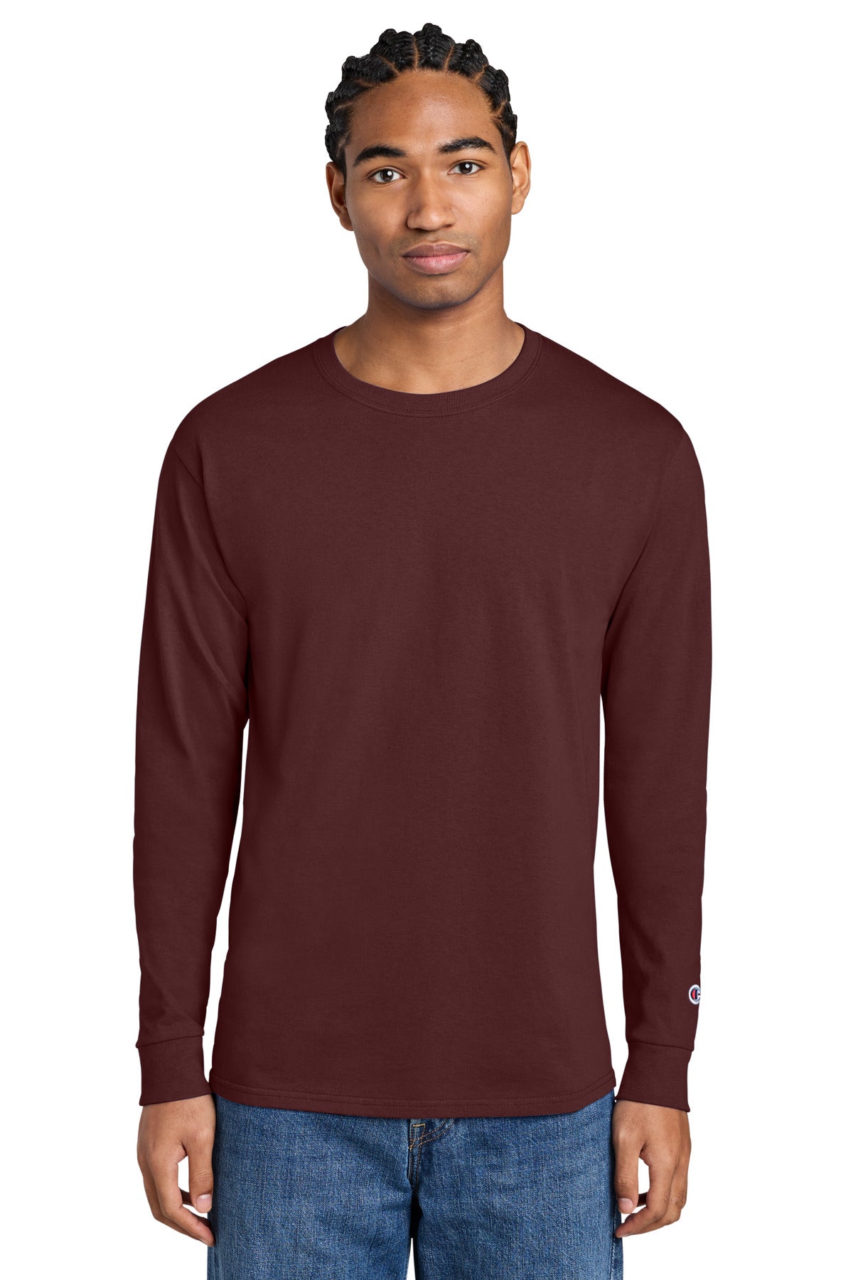 Champion Jersey Long Sleeve Tee CC8C - EMBROIDERED