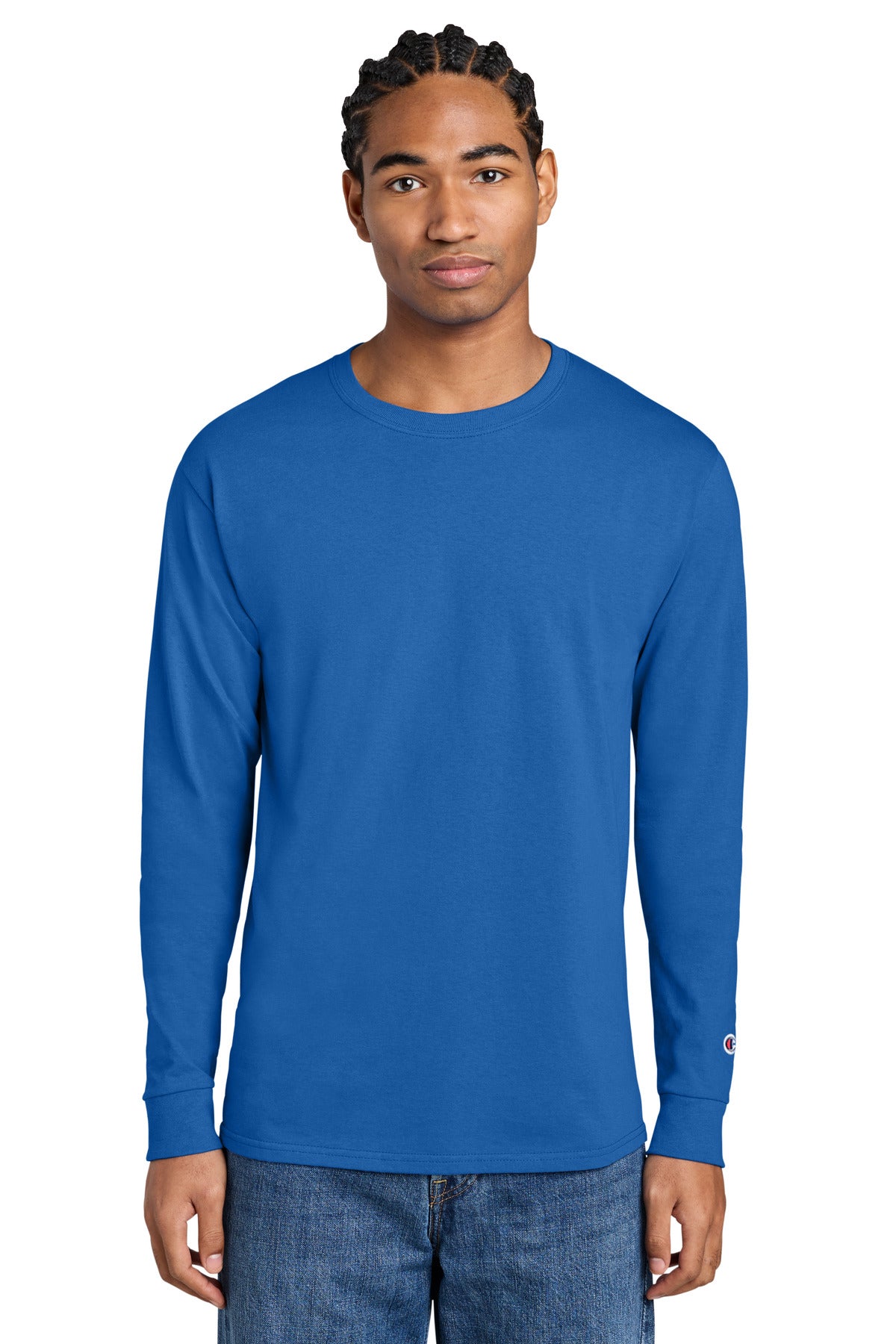 Champion Jersey Long Sleeve Tee CC8C - EMBROIDERED