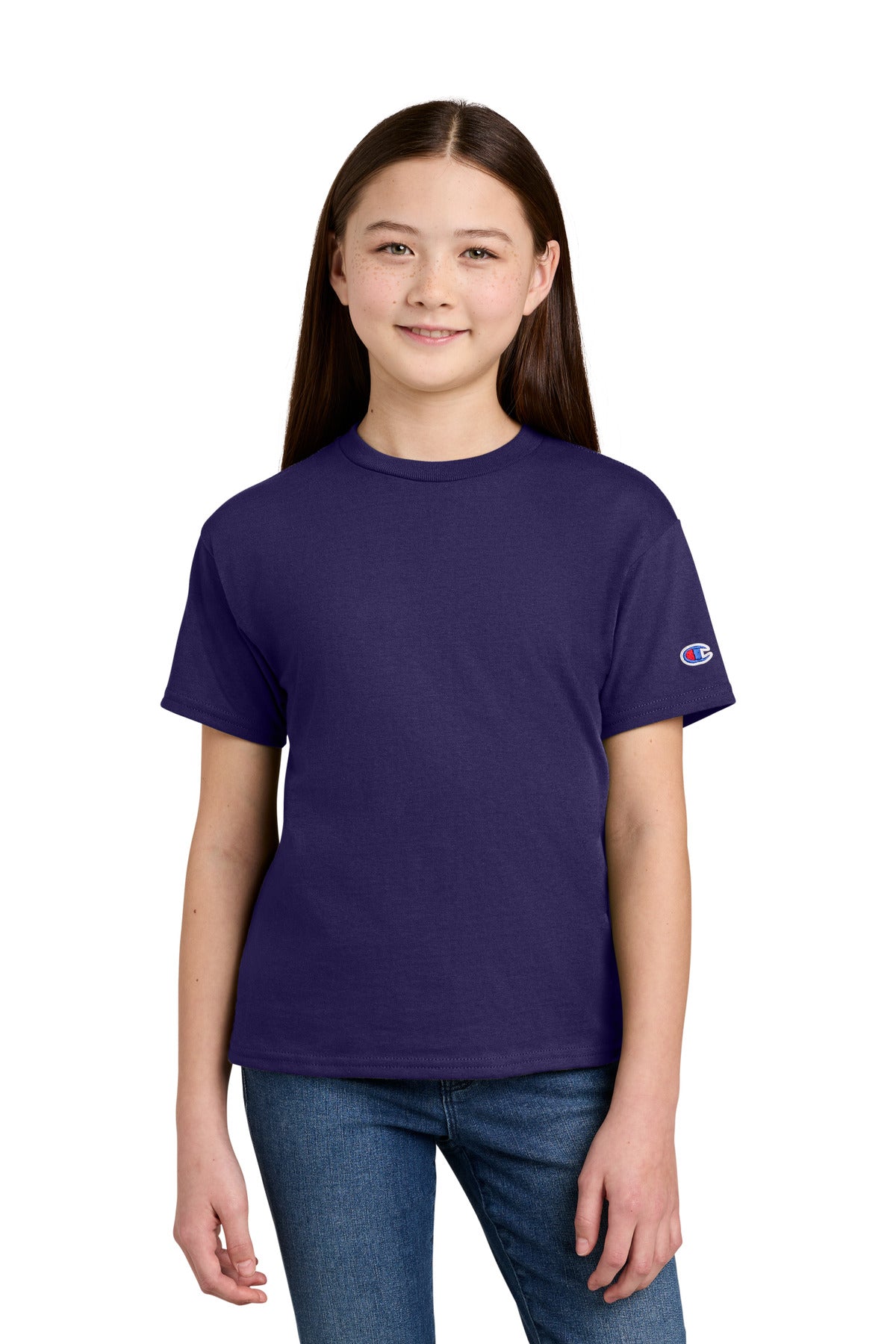 Champion Youth Jersey Short Sleeve Tee CH1081 - EMBROIDERED