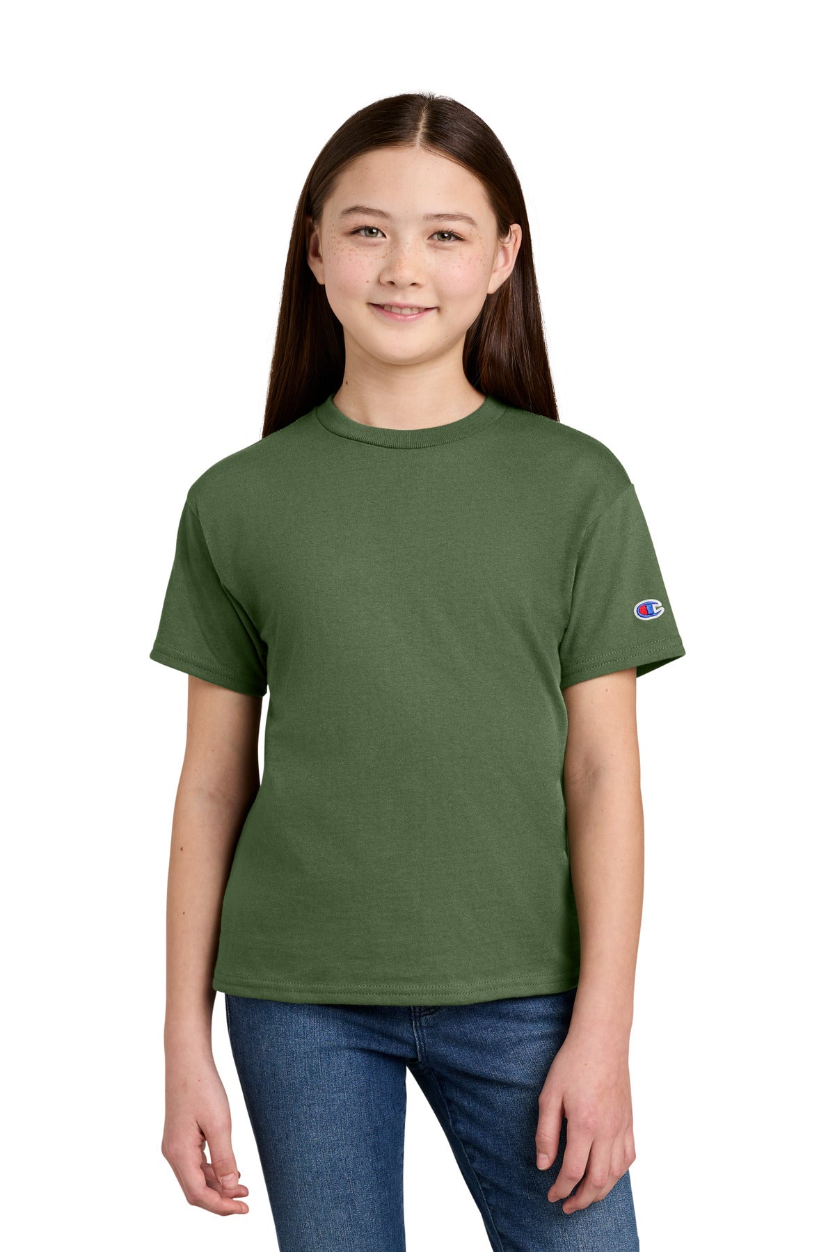 Champion Youth Jersey Short Sleeve Tee CH1081 - EMBROIDERED