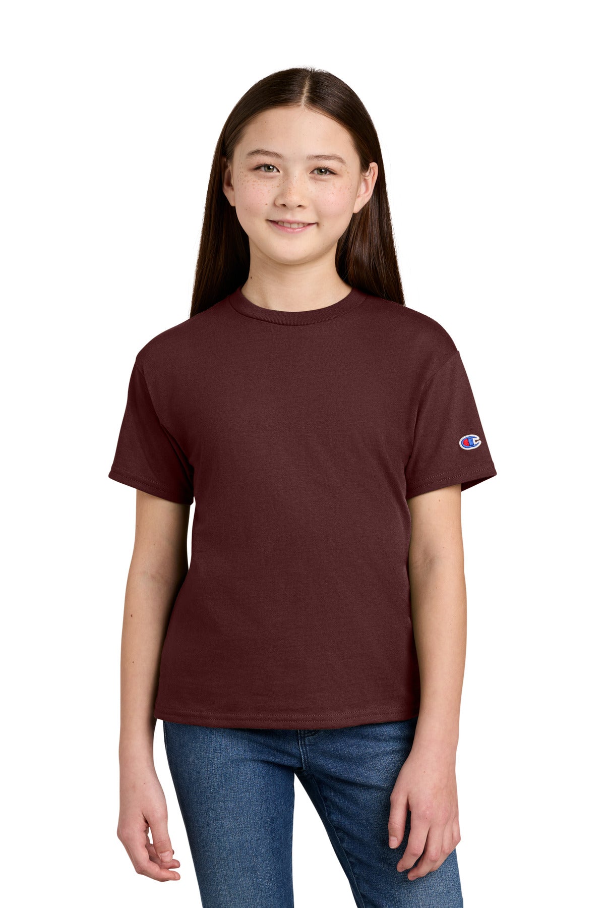 Champion Youth Jersey Short Sleeve Tee CH1081 - EMBROIDERED