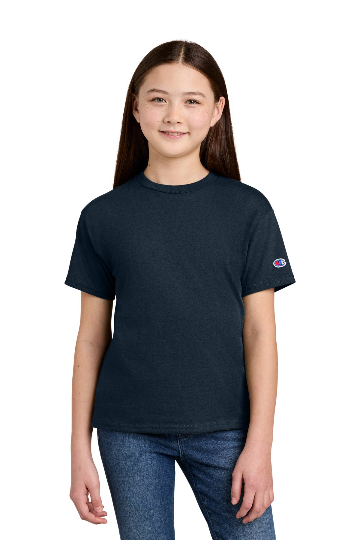 Champion Youth Jersey Short Sleeve Tee CH1081 - EMBROIDERED