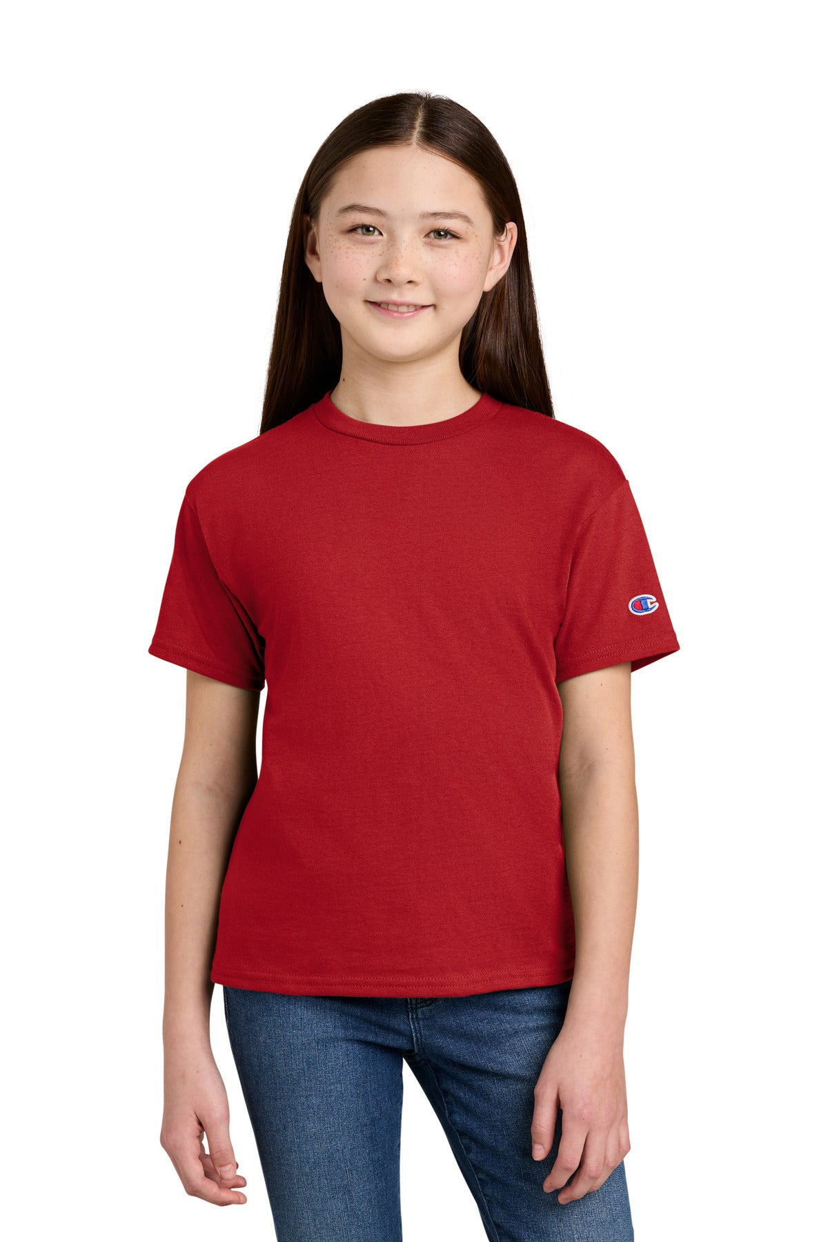 Champion Youth Jersey Short Sleeve Tee CH1081 - EMBROIDERED