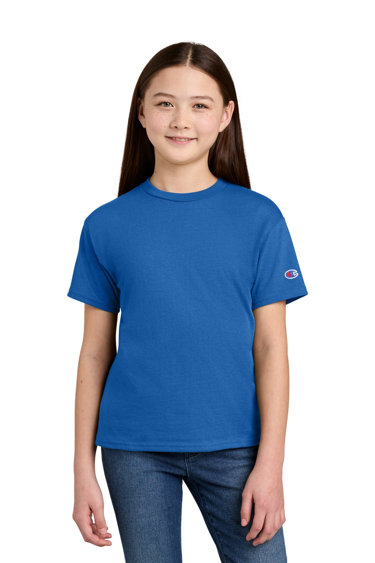 Champion Youth Jersey Short Sleeve Tee CH1081 - EMBROIDERED