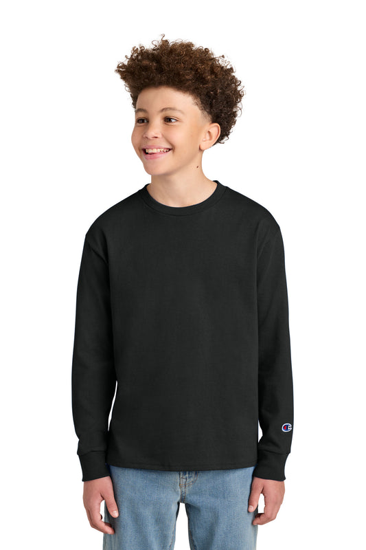 Champion Youth Jersey Long Sleeve Tee CH1751 - EMBROIDERED