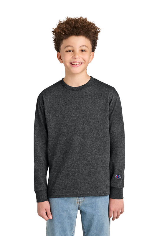 Champion Youth Jersey Long Sleeve Tee CH1751 - EMBROIDERED