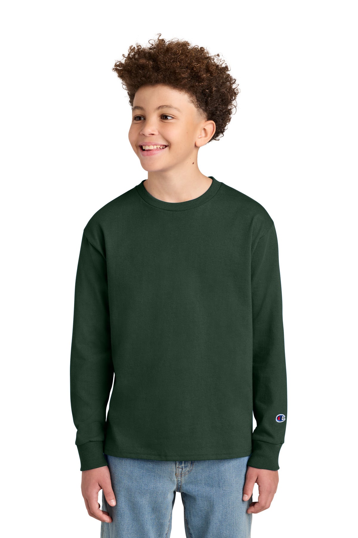 Champion Youth Jersey Long Sleeve Tee CH1751 - EMBROIDERED