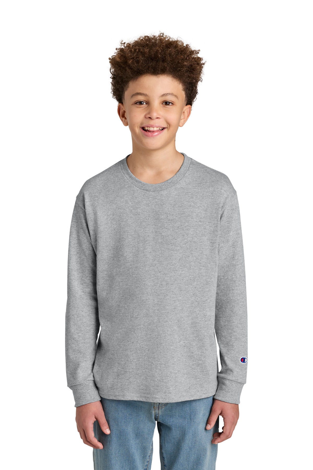 Champion Youth Jersey Long Sleeve Tee CH1751 - EMBROIDERED
