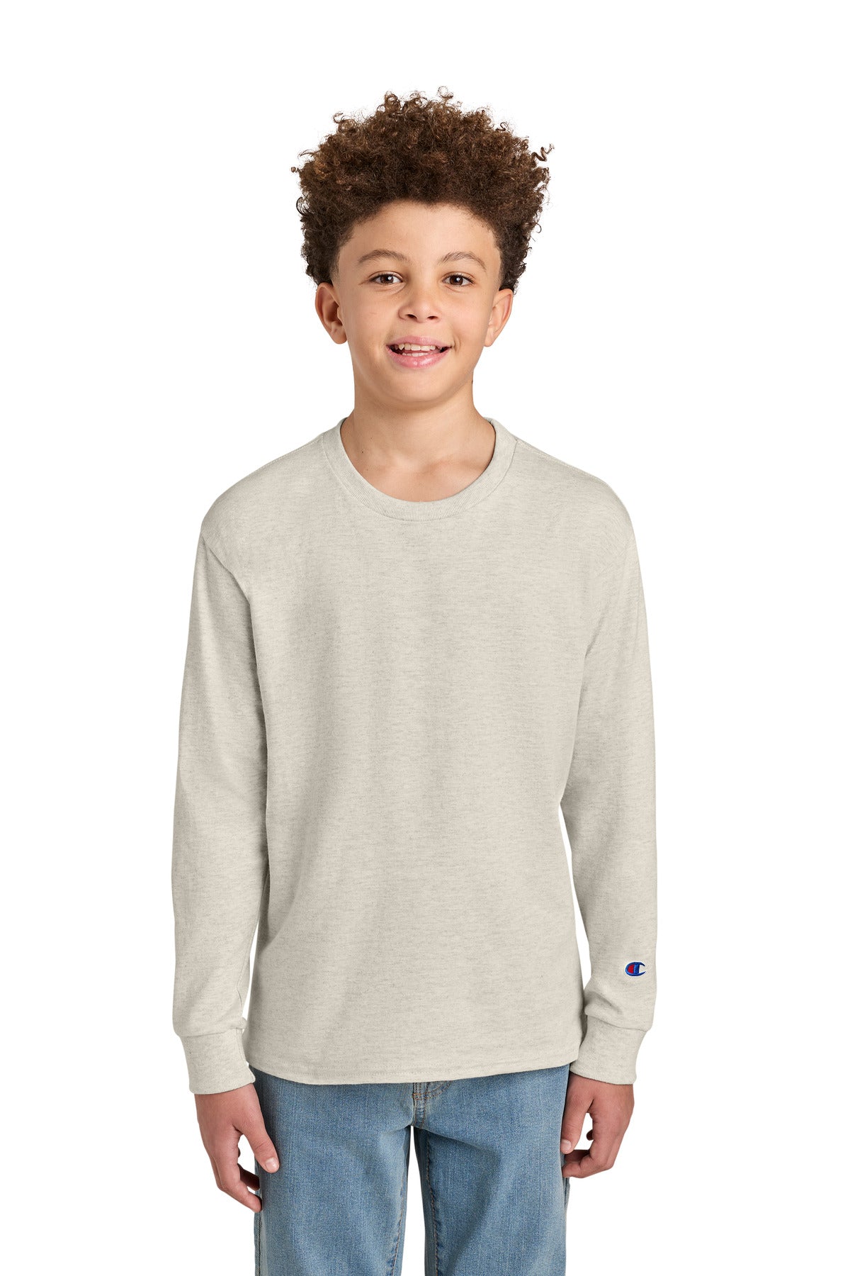 Champion Youth Jersey Long Sleeve Tee CH1751 - EMBROIDERED