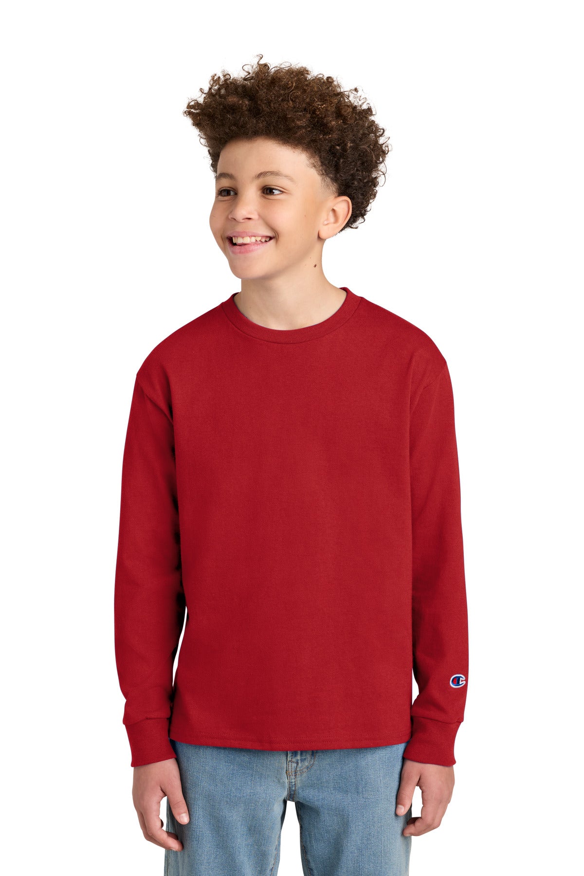 Champion Youth Jersey Long Sleeve Tee CH1751 - EMBROIDERED