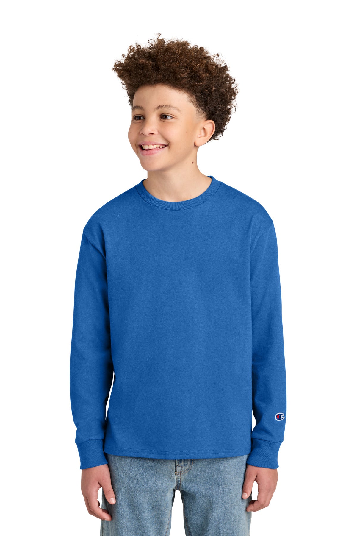 Champion Youth Jersey Long Sleeve Tee CH1751 - EMBROIDERED