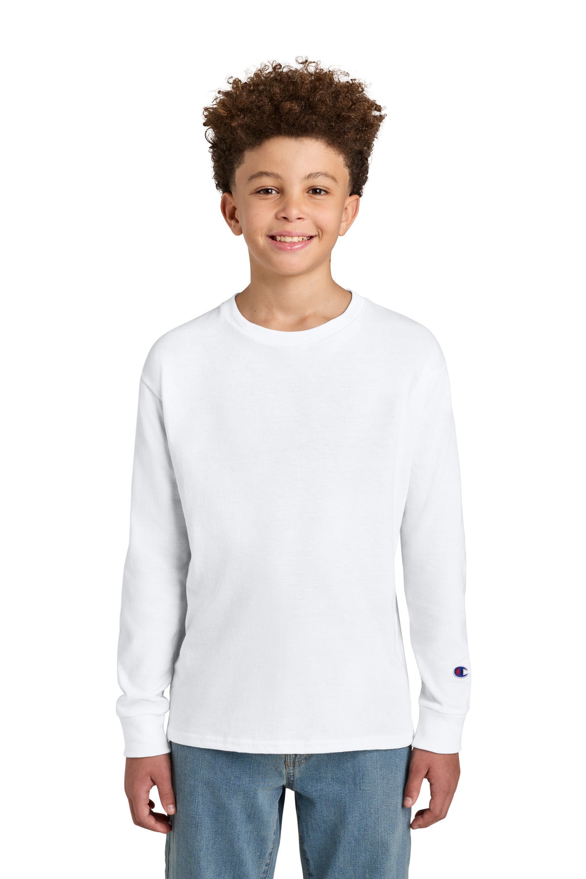 Champion Youth Jersey Long Sleeve Tee CH1751 - EMBROIDERED