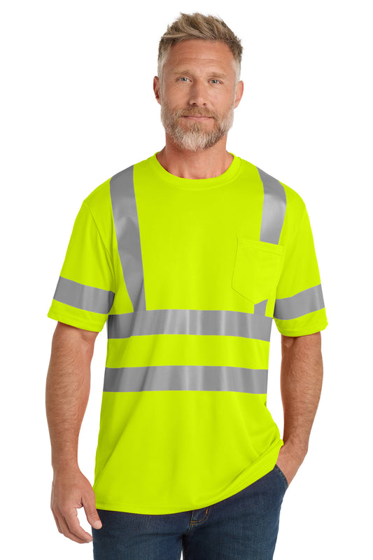 CornerStone  ANSI 107 Class 3 Mesh Tee. CS202 - EMBROIDERED