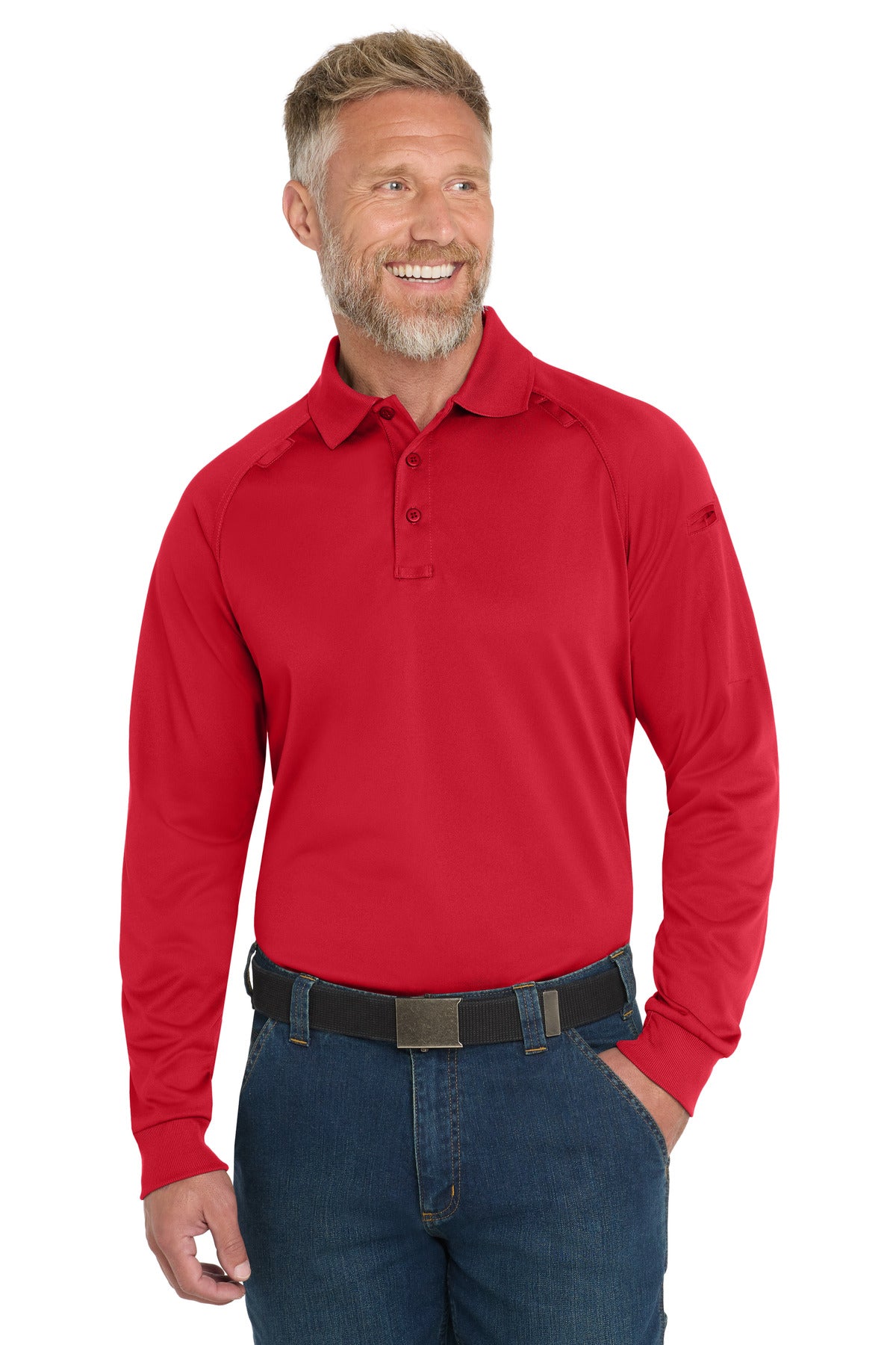 CornerStone - Select Long Sleeve Snag-Proof Tactical Polo. CS410LS - EMBROIDERED