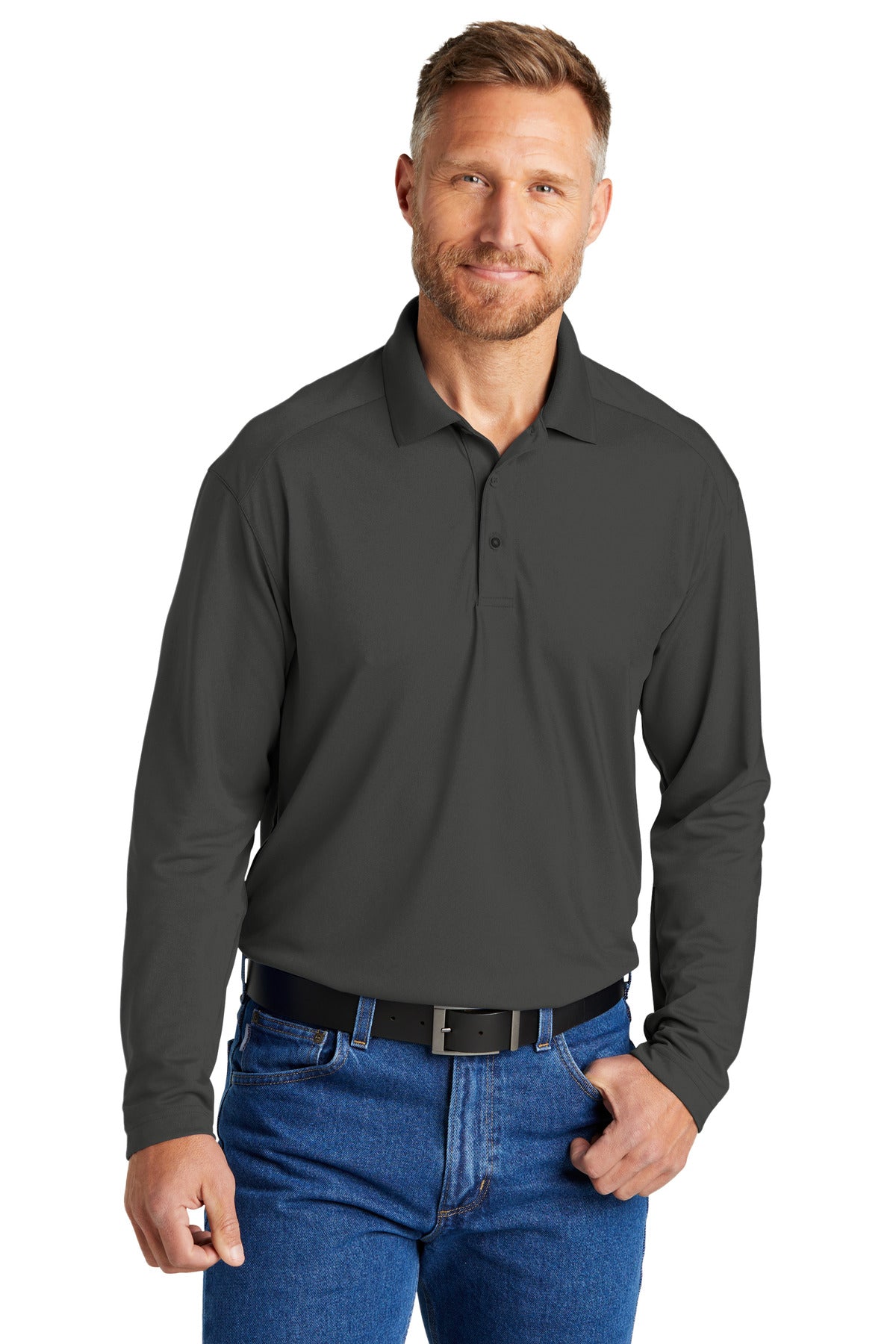 CornerStone Select Lightweight Snag-Proof Long Sleeve Polo CS418LS - EMBROIDERED