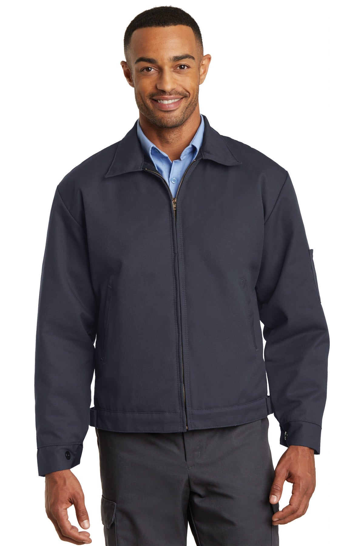 Red Kap Slash Pocket Jacket.  CSJT22 - EMBROIDERED