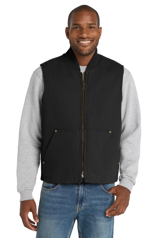 CornerStone Washed Duck Cloth Vest. CSV40 - EMBROIDERED