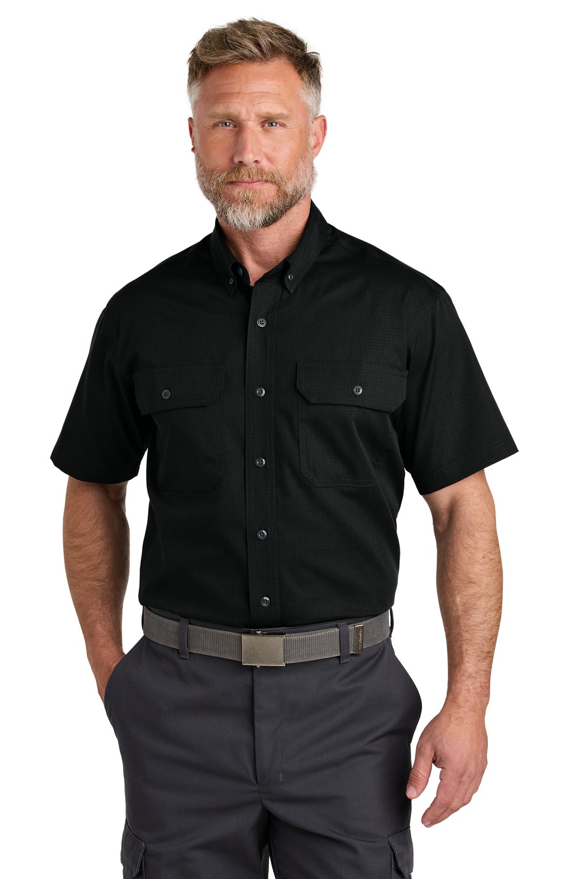 CornerStone Short Sleeve Select Ripstop Shirt CSW175 - EMBROIDERED
