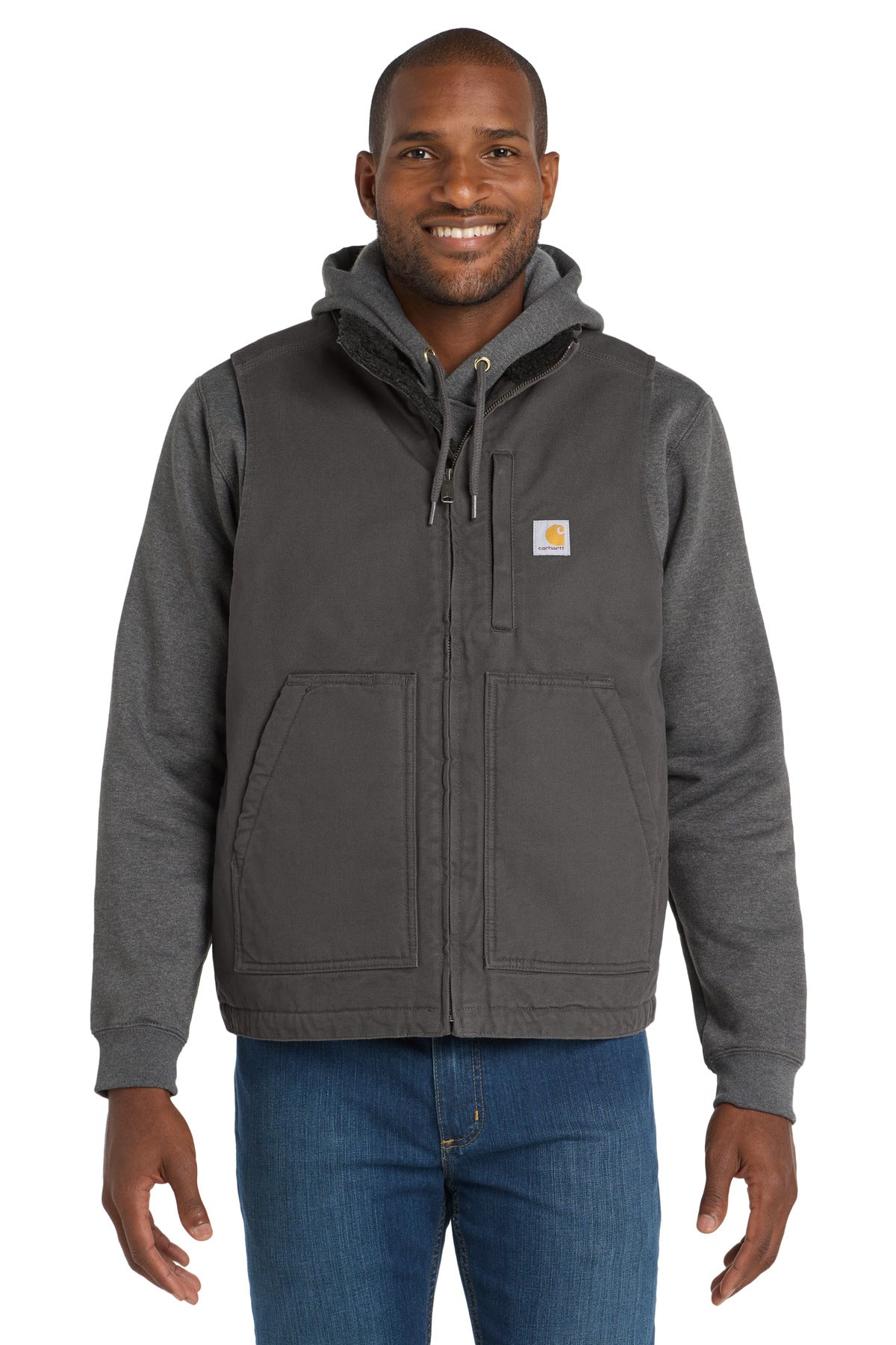 Carhartt Sherpa-Lined Mock Neck Vest CT104277 - EMBROIDERED