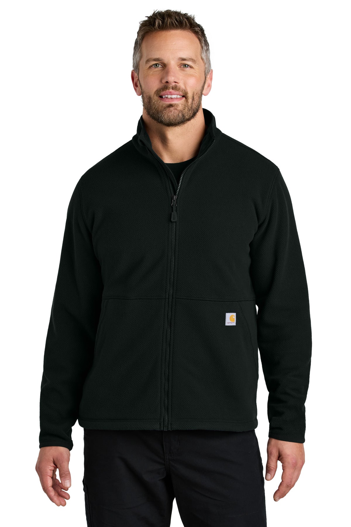 Carhartt Textured Full-Zip Fleece Jacket CT106416 - EMBROIDERED
