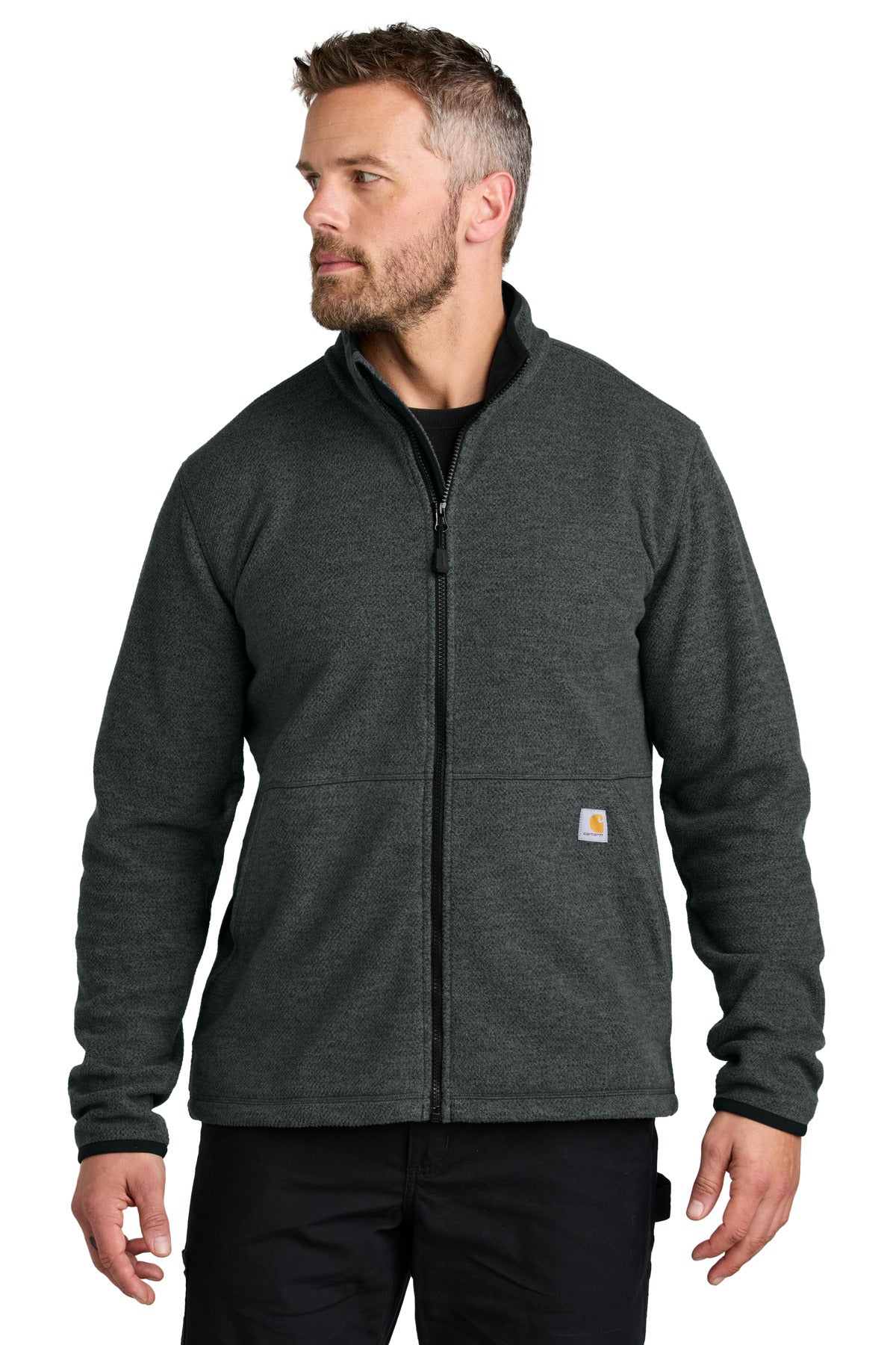 Carhartt Textured Full-Zip Fleece Jacket CT106416 - EMBROIDERED