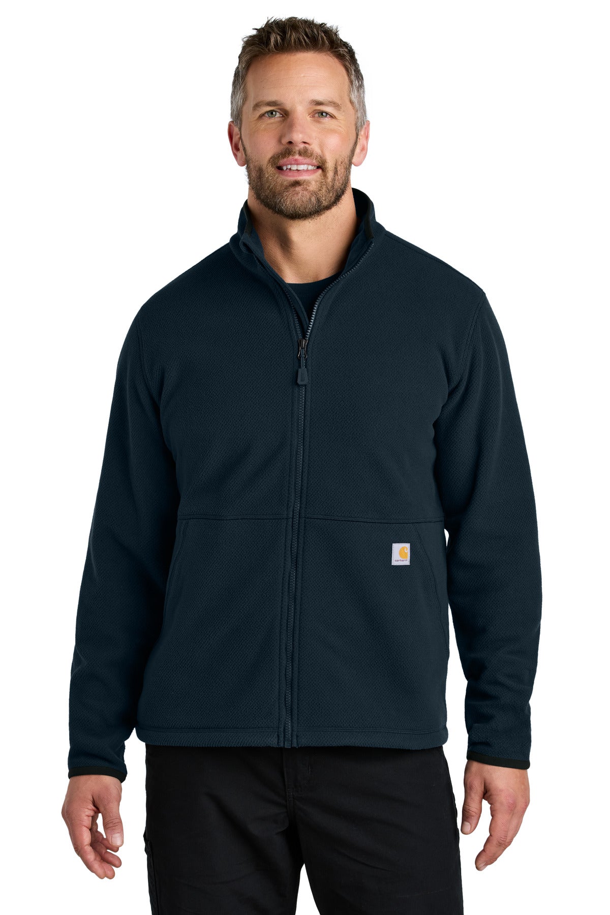 Carhartt Textured Full-Zip Fleece Jacket CT106416 - EMBROIDERED