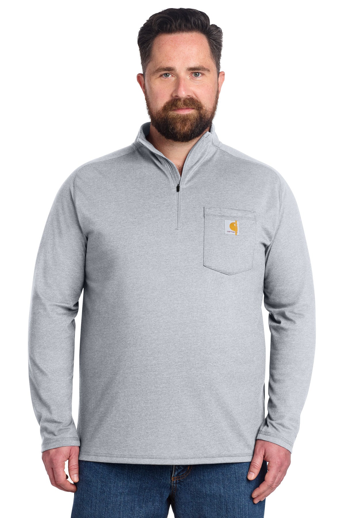 Carhartt Force 1/4-Zip Long Sleeve T-Shirt CT106660 - EMBROIDERED
