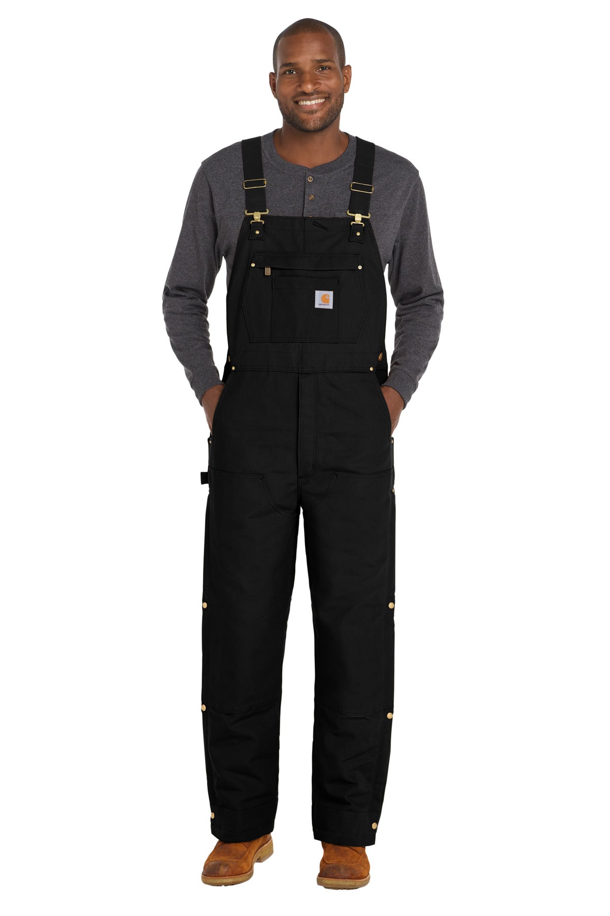 Carhartt Firm Duck Insulated Bib Overalls CT106672 - EMBROIDERED
