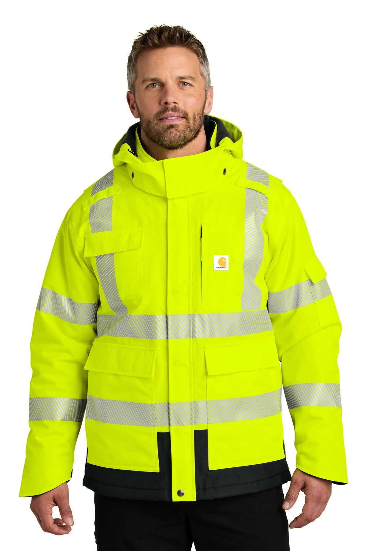 Carhartt ANSI 107 Class 3 Waterproof Heavyweight Insulated Jacket CT106694 - EMBROIDERED