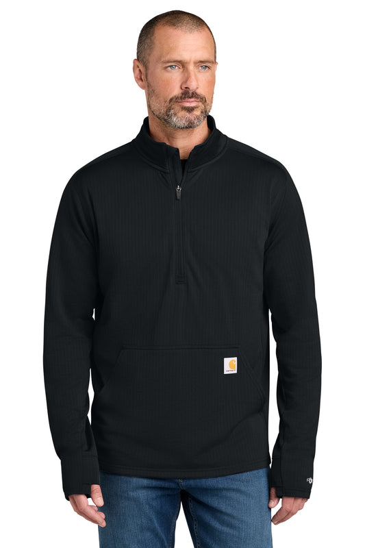Carhartt Force 1/2-Zip Grid Fleece CT107814 - EMBROIDERED