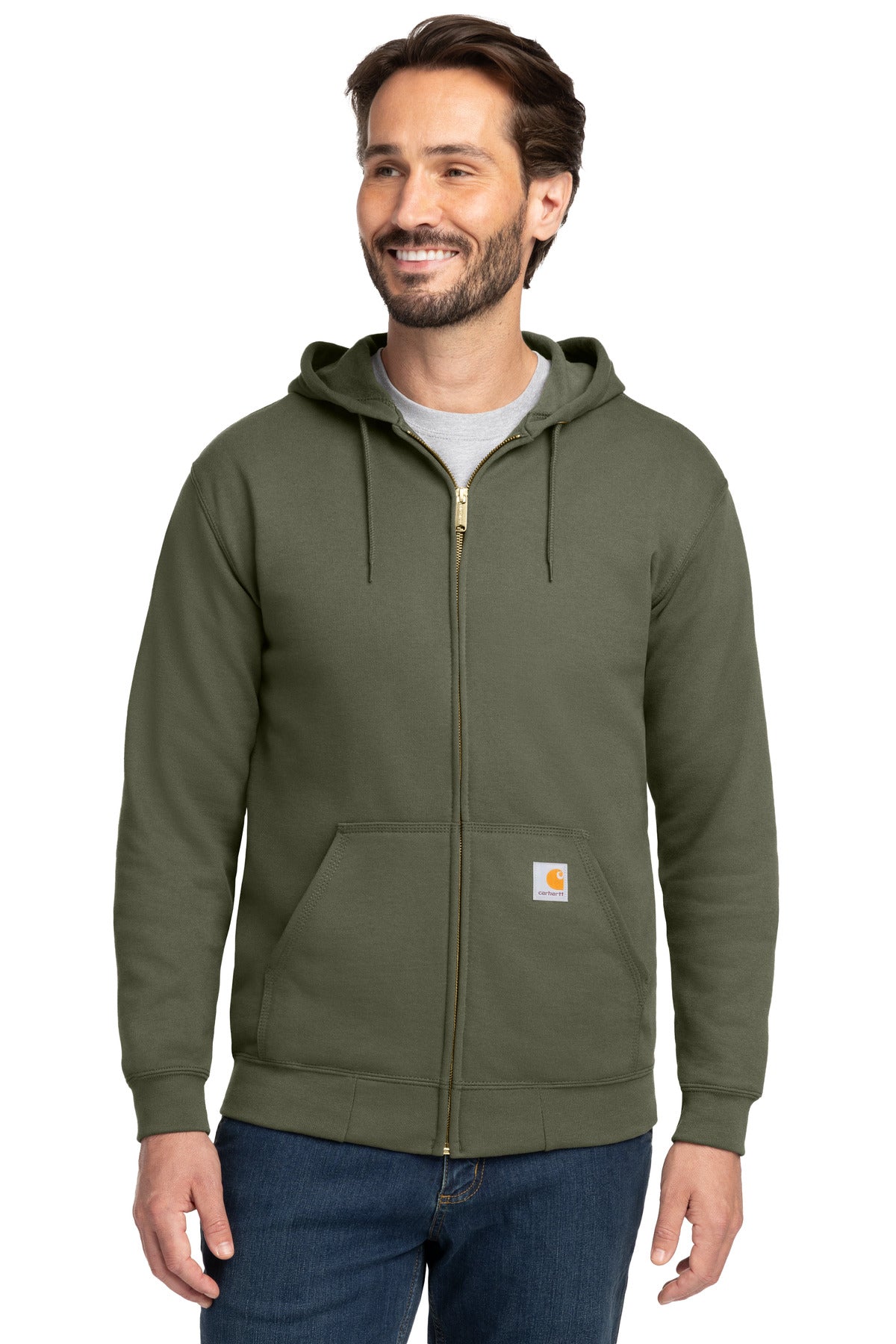 Carhartt  Midweight Hooded Zip-Front Sweatshirt. CTK122 - EMBROIDERED