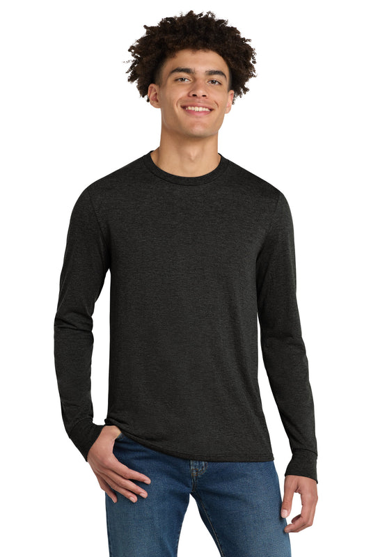 District Perfect Tri Long Sleeve Tee . DM132 - EMBROIDERED