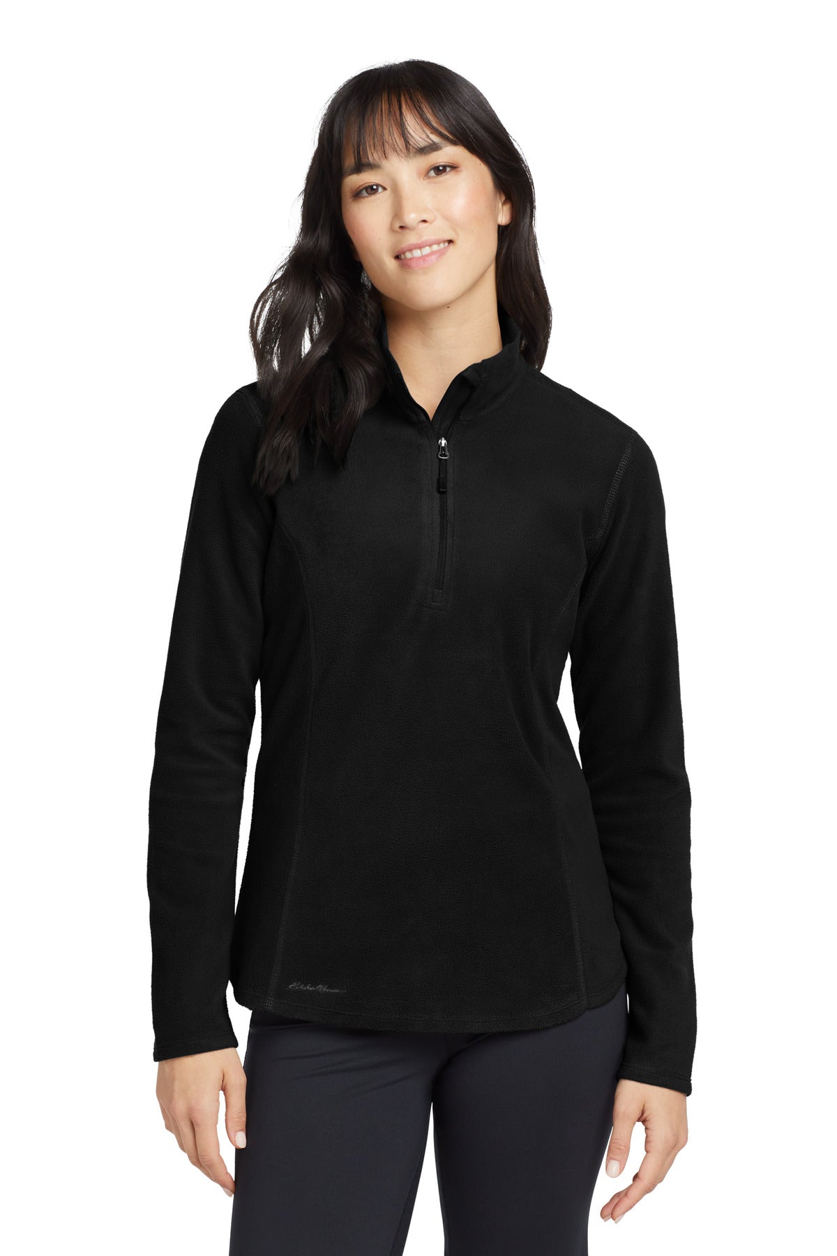 Eddie Bauer Women's 1/2-Zip Microfleece Jacket EB227 - EMBROIDERED