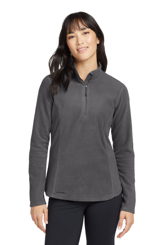 Eddie Bauer Women's 1/2-Zip Microfleece Jacket EB227 - EMBROIDERED
