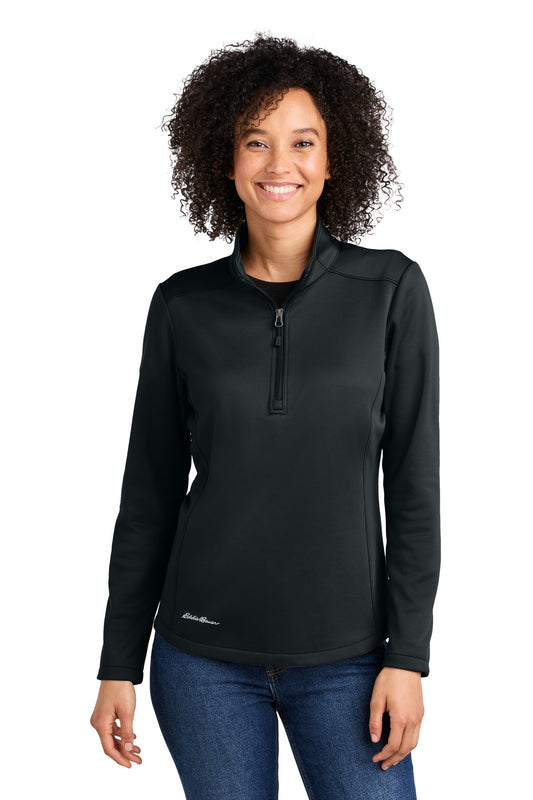 Eddie Bauer Women's Smooth Mid Layer Fleece 1/2-Zip EB2370 - EMBROIDERED