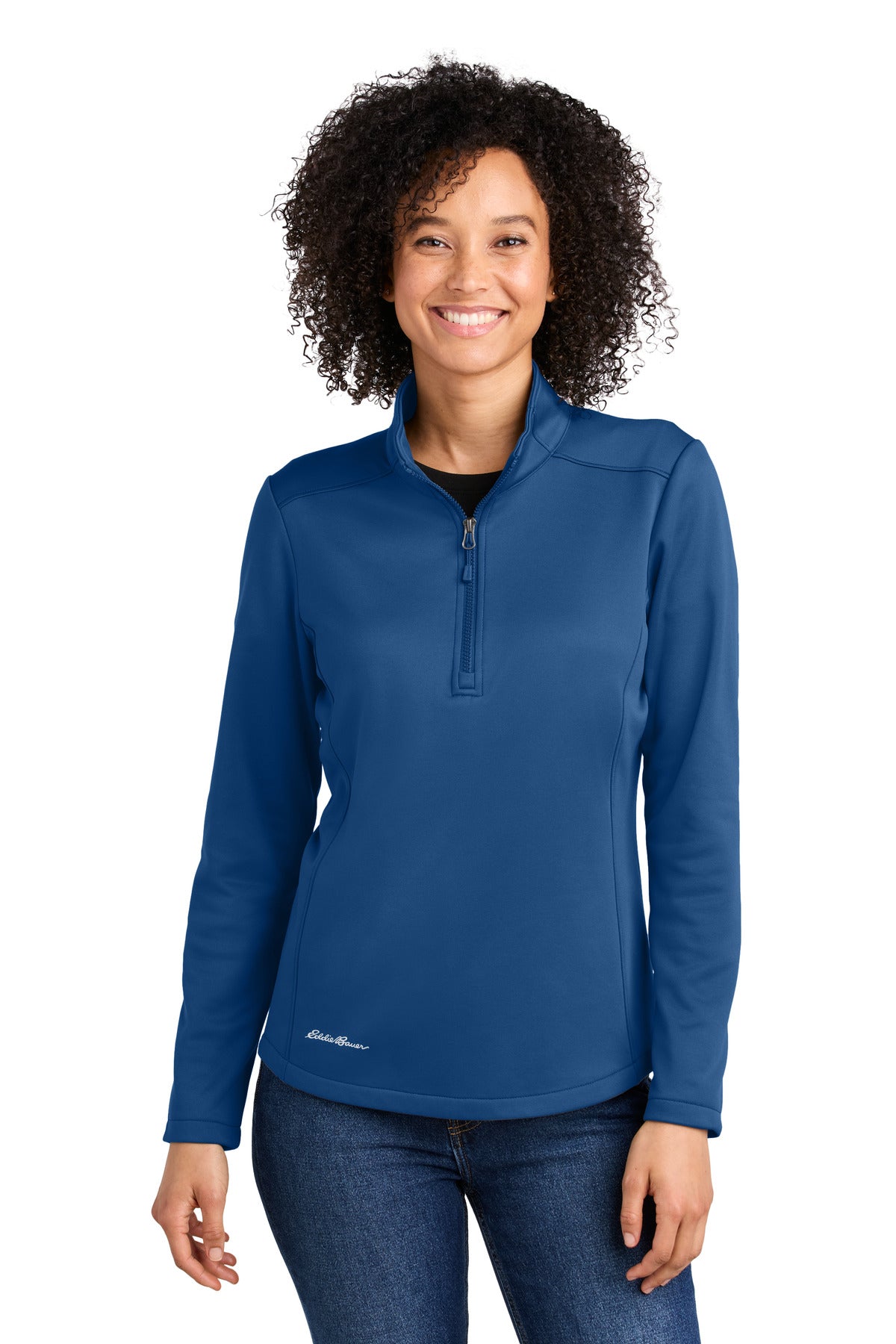 Eddie Bauer Women's Smooth Mid Layer Fleece 1/2-Zip EB2370 - EMBROIDERED