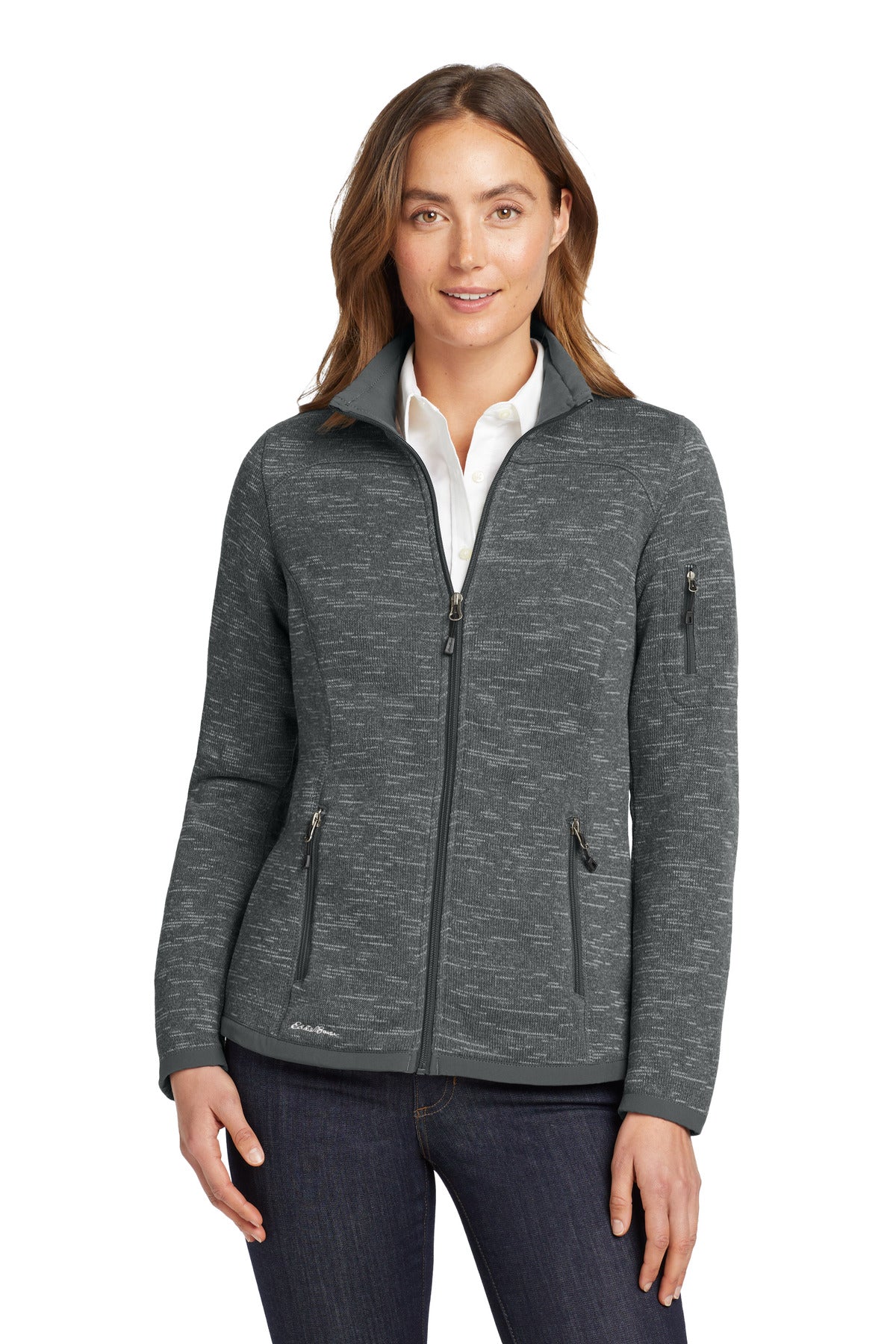 Eddie Bauer  Women's Sweater Fleece Full-Zip. EB251 - EMBROIDERED