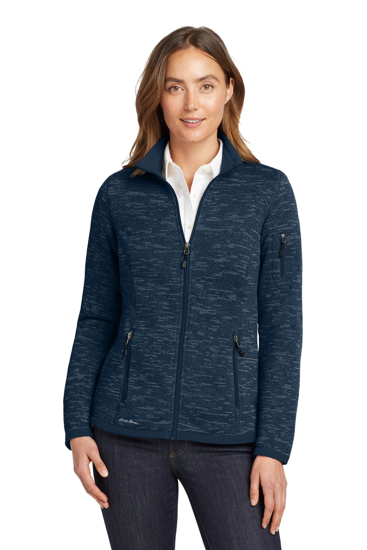 Eddie Bauer  Women's Sweater Fleece Full-Zip. EB251 - EMBROIDERED