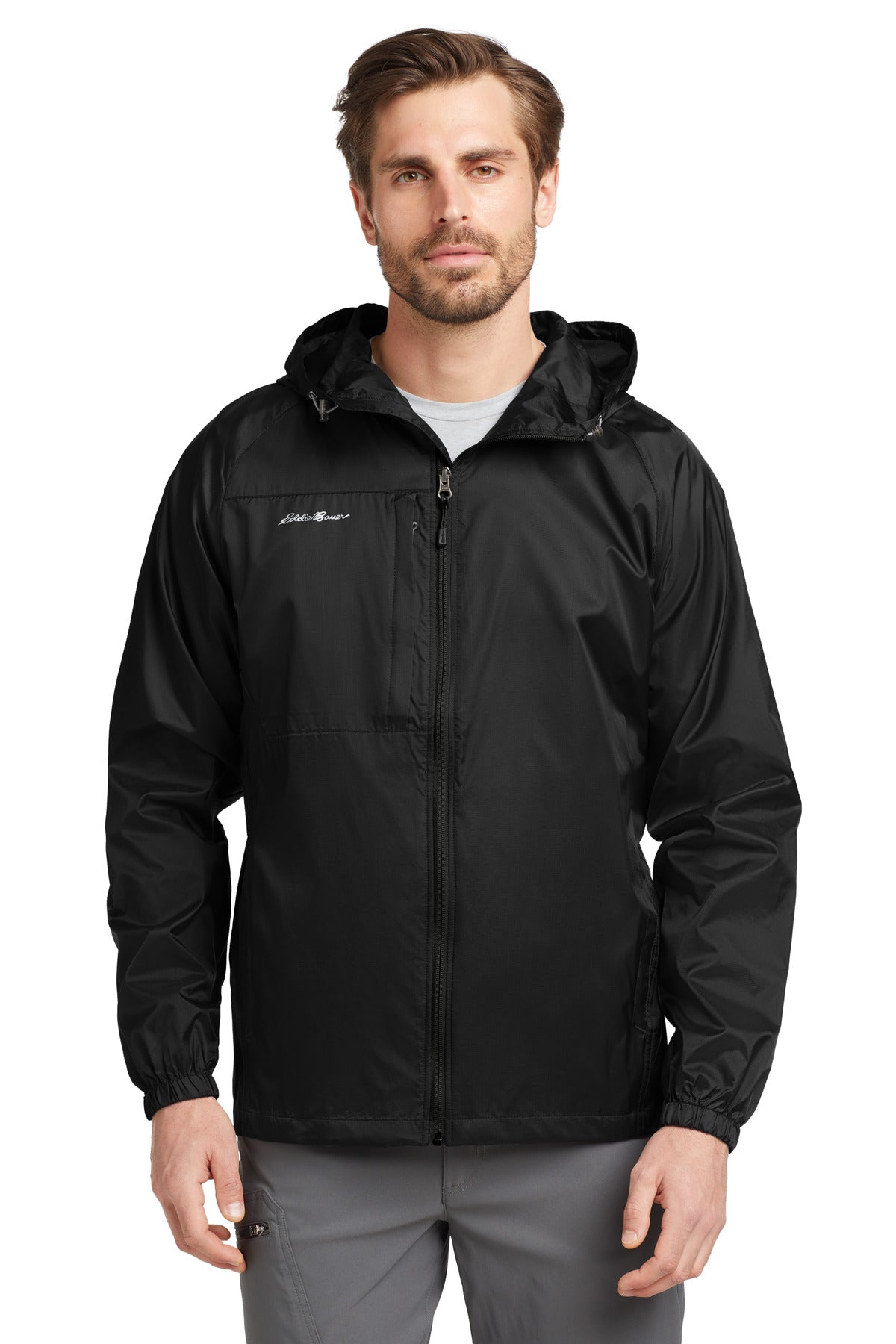 Eddie Bauer - Packable Wind Jacket. EB500 - EMBROIDERED