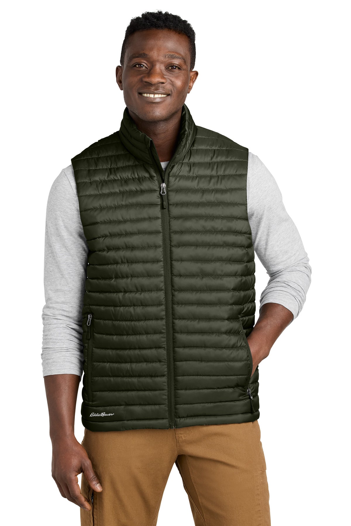 Eddie Bauer Packable Quilted Vest EB516 - EMBROIDERED