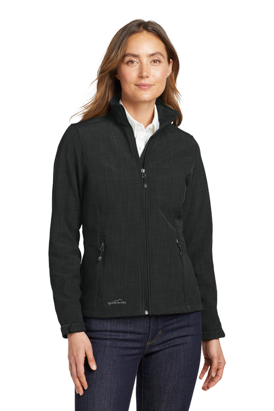 Eddie Bauer Women's Shaded Crosshatch Soft Shell Jacket. EB533 - EMBROIDERED