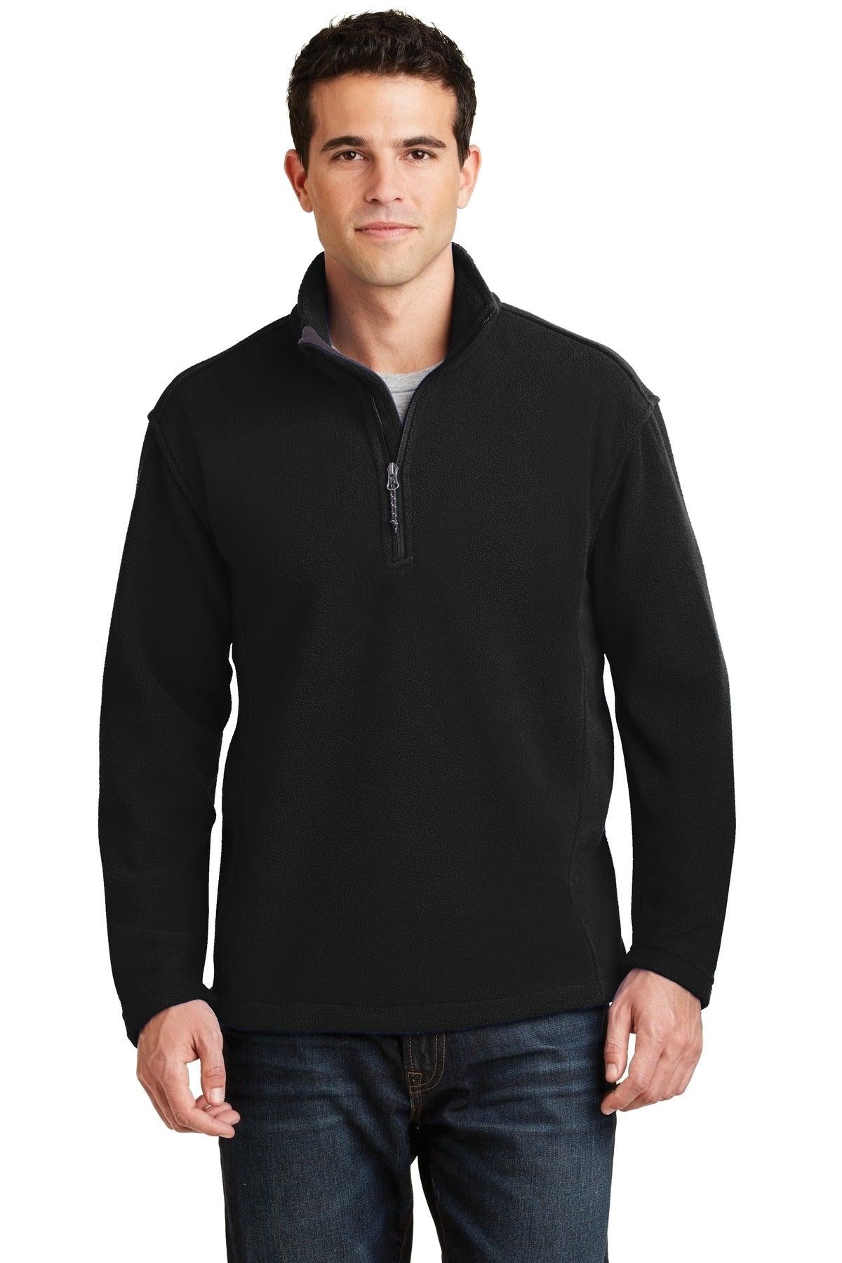 Port Authority Value Fleece 1/4-Zip Pullover. F218 - EMBROIDERED