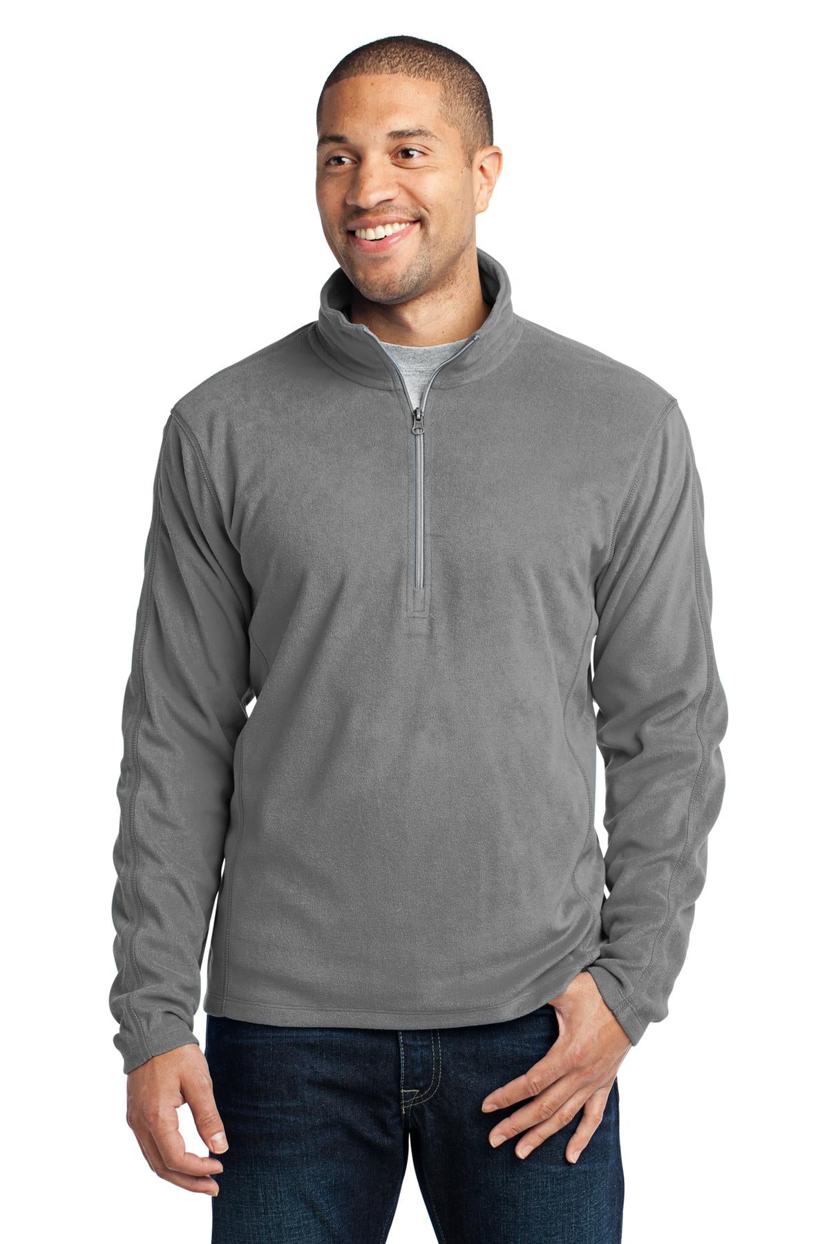 Port Authority Microfleece 1/2-Zip Pullover. F224 - EMBROIDERED