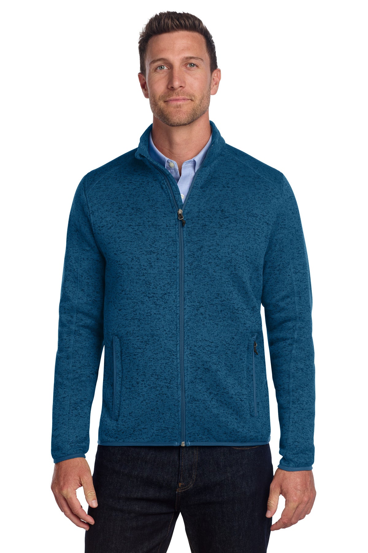 Port Authority Sweater Fleece Jacket. F232 - EMBROIDERED