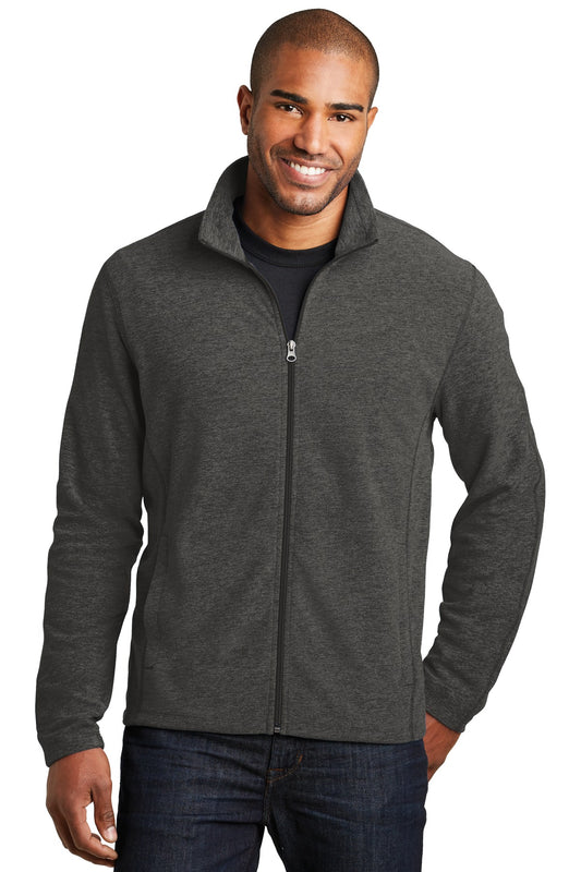 Port Authority Heather Microfleece Full-Zip Jacket. F235 - EMBROIDERED